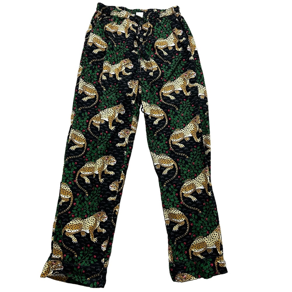 Printfresh Women's XS Bagheera Leopard Loungewear Elastic Pull On Pajama Pants